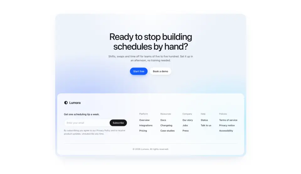 CTA Footer preview